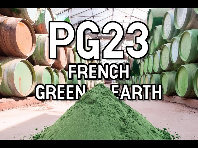 French Green Earth, PG23 handmade watercolor paint