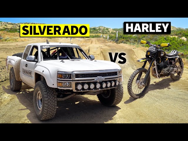 Harley-Davidson Sportster DIRT DRAG RACES Unlimited Class Silverado Prerunner