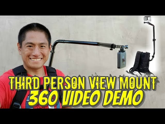 eBay hands-free 3rd person view mount - 360 video demo (view in 4K)