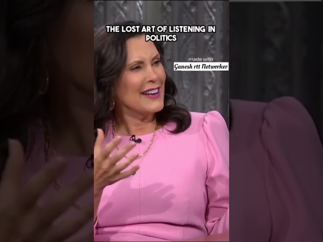 The Lost Art Listening In Poli #shorts #trending #viral #gretchenwhitmer #ganeshrttnetworker