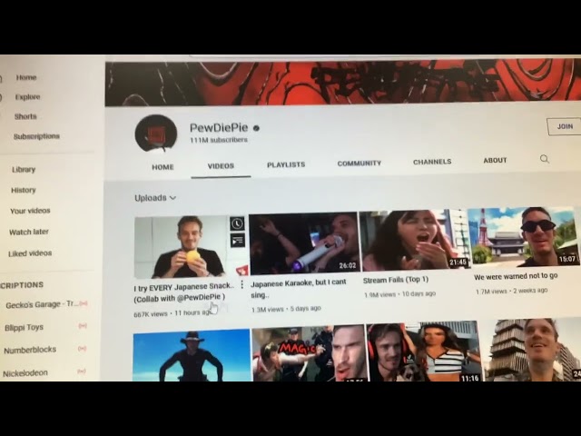 @PewDiePie mentioned itself in one of its videos.