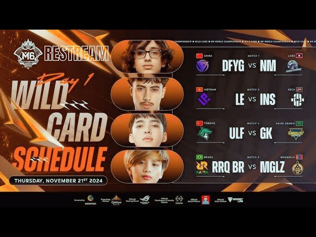 🔴 [RESTREAMING] ID| M6 in Malaysia Mobile Legends Bang Bang| Wildcard Day 1 Match 1 and 2