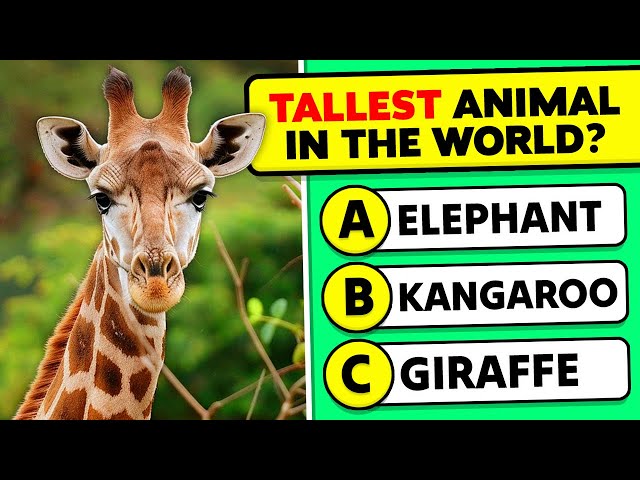 General Knowledge Questions About Animals! 🐘🧠🤯 Animals Knowledge Trivia Questions and Answers