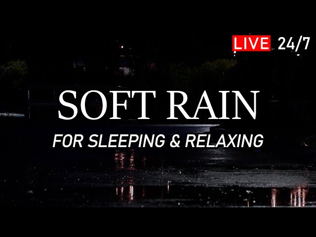 🔴 Rain Sounds for Sleeping and Relaxing - Sleep Well with Soft Night Rain. Beat Insomnia, Meditation