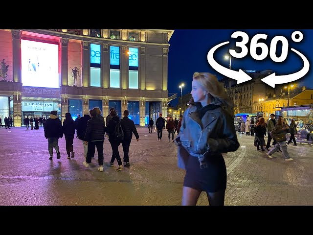 360° VR NIGHT SPB ATMOSPHERE 🇷🇺 Walking St. Petersburg Ligovsky Prospekt - ⁴ᴷ