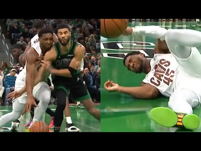 Jayson Tatum takes out Donovan Mitchell with shoulder as Celtics end Cavs 15-0 start