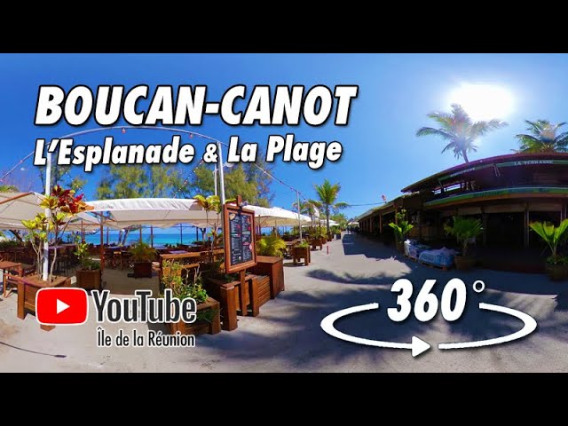 Boucan-Canot / Front de Mer / L'Esplanade Piétonne / La Plage / Île Réunion / Vidéo 360