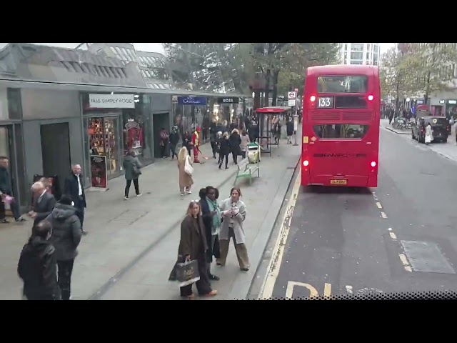 London Bus Ride, Bus 8 Route From Commercial Street to St Giles High Street