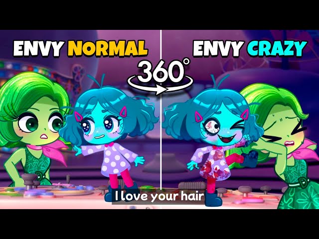 Envy Crazy vs Envy Normal | Inside Out 2 Movie (2024) 360° VR