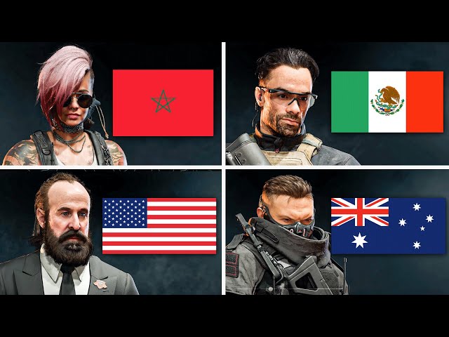 All Operators Nationality - Call of Duty: Black Ops 6 & Warzone