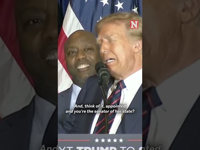 Tim Scott Awkwardly Interrupts Trump's Speech: 'I Just Love You'