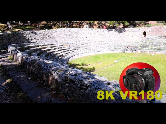 DELPHI Ancient Stadium at the top of the Archaeological site GREECE 8K 4K VR180 3D Travel Videos