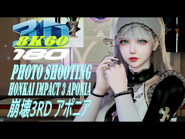 Experience 8K 3D VR180, Photo Shoot, Honkai Impact 3 Aponia, 崩壊3rd アポニア, MMD, VaM, Quest