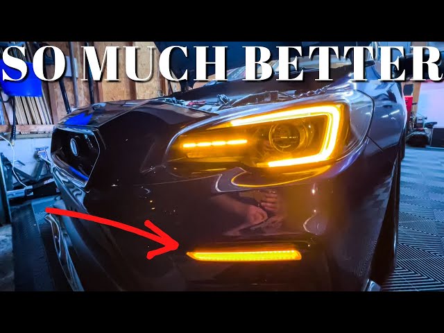 Installing JDM DRL Sequential Turn Signal Fog Bezels On My STI + MORE!