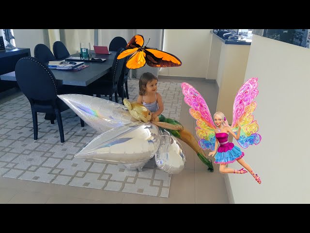 Little Mia is playing with Fairy in Magic Forest. 兒童娛樂視頻 video de entretenimiento para niños