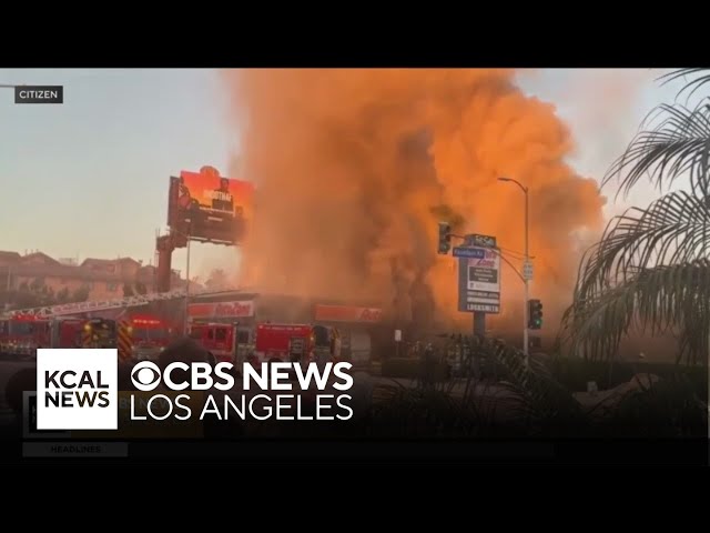 Explosive fire investigation in Hollywood