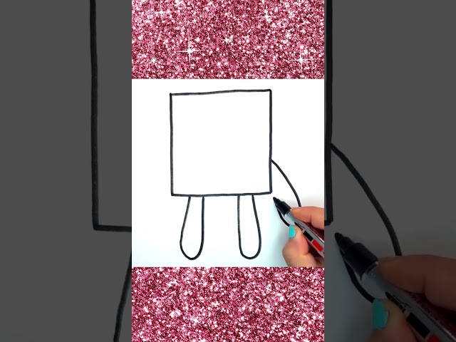 How to Draw numberblock 1 very easy #shorts