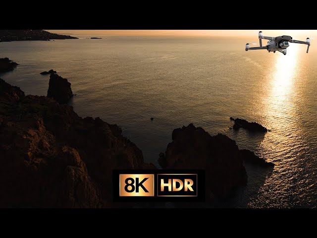 Dramont at Sunrise: Aerial Views of the French Riviera - 8K HDR