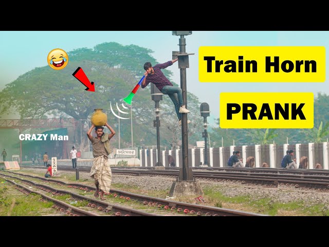 Most Viral Train Horn Prank on Public |  2023 NEW Best Of Train Horn Prank Reaction on Public..