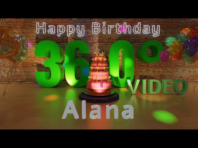 🎉 Alana's 360° Interactive Happy Birthday Party – Rotate Your Phone! 🎈 [EN]