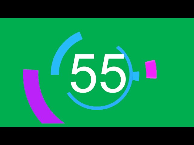 60 Seconds countdown timer Green Screen with voice | HD FREE to USE