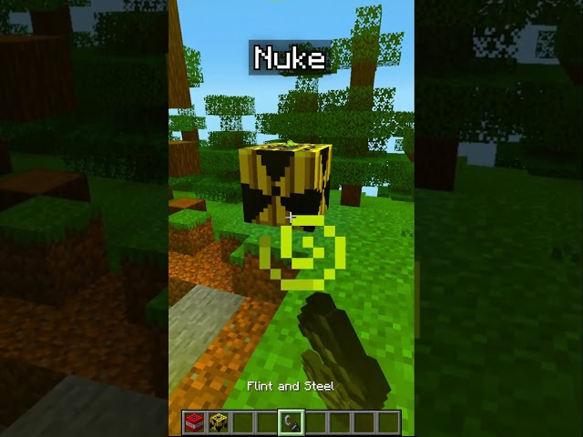 1 TNT vs NUKE! 💀😱 #minecraft #tntmod #shorts