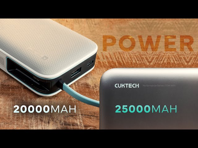 CUKTECH CP253L & CUKTECH 25 power banks for camera gear