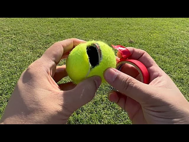 Tape Burst Tennis Ball | How to tape a ripped tennis ball? | Tape Broken Tennis Ball | Yasser Masood