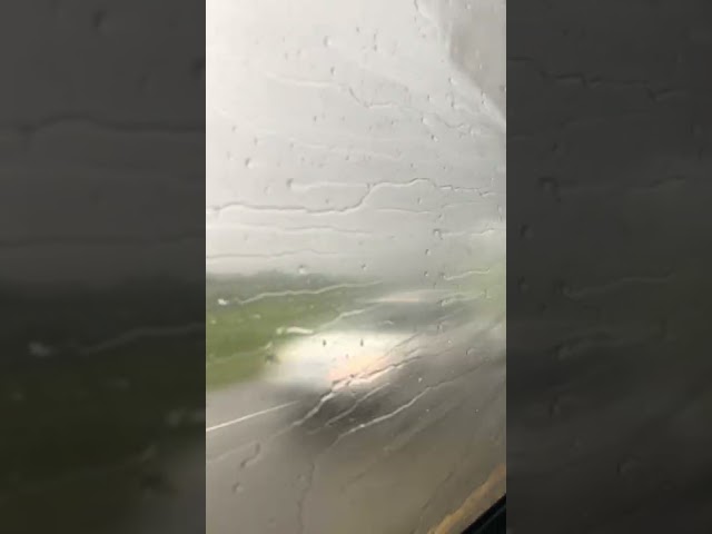 ASMR Driving through heavy rain in North Dakota (Storm chase 2022 day 4)