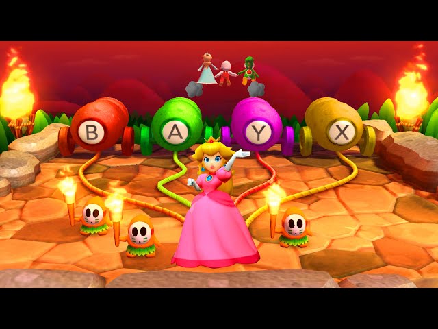 Mario Party The Top 100 Minigame - Peach Vs Rosalina Vs Mario Vs Yoshi (Master Difficulty)