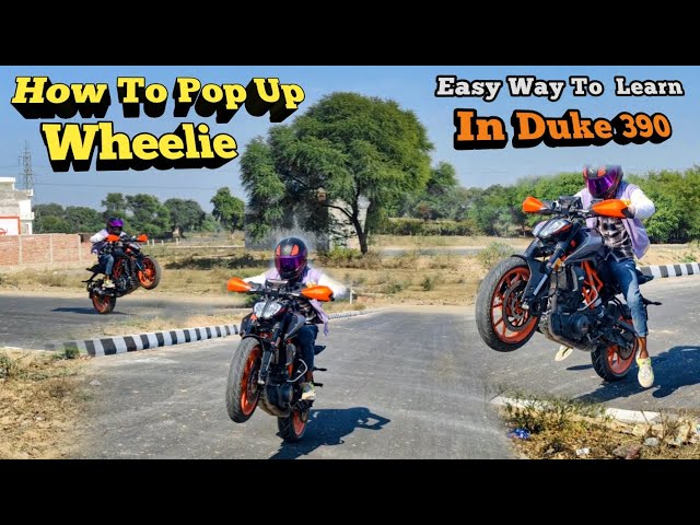 How To Pop Up Wheelie in KTM Duke 390 | How to learn wheelie | wheelie for beginners #jojomotovlogs