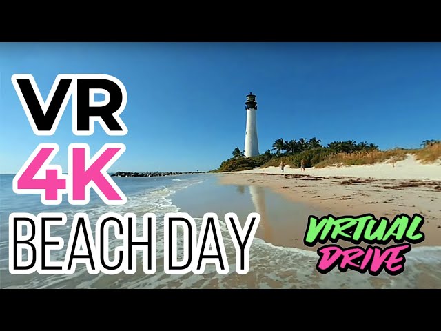 [VR 3D 4K] BEACH DAY - RELAXING OCEAN SOUND VIRTUAL REALITY VIDEO 360/180