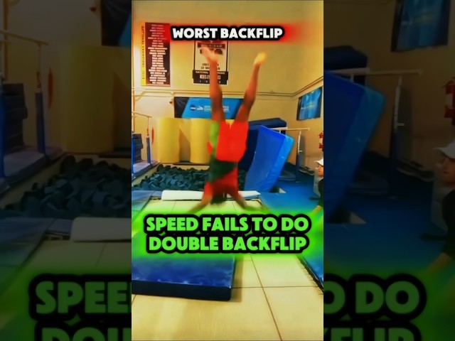 ishowspeed's double backflip goes wrong 💀😭 #ishowspeed