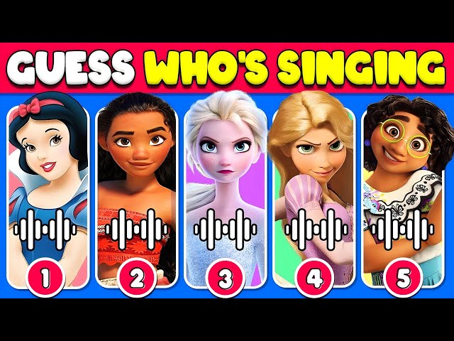 Guess Who's Singing 🎤🎙️🎶 | Disney Song Quiz Challenge | Snow White, Moana, Elsa, Rapunzel, Mirabel