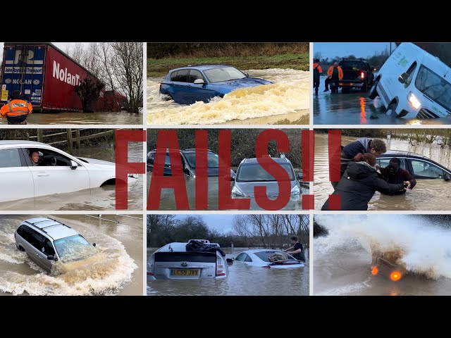 MEGA Fail Compilation!! || Vehicles vs Floods || UK Flooding Throughout Winter 2024