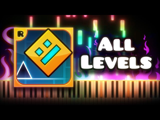 Geometry Dash - ALL LEVELS | Piano Tutorial