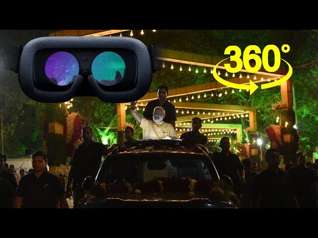 PM Narendra Modi road show in Rajkot 360 virtual reality video