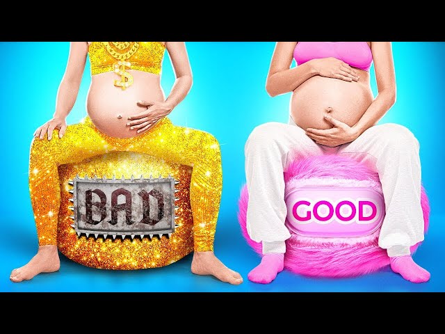 GOOD Pregnant vs BAD Pregnant! BEST Smart Pregnancy Hacks & Funny Moments