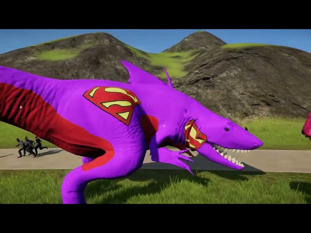 Jurassic World Evolution: Superman King Shark vs Omega Tarbosaurus vs Chomper  - Final Fight!