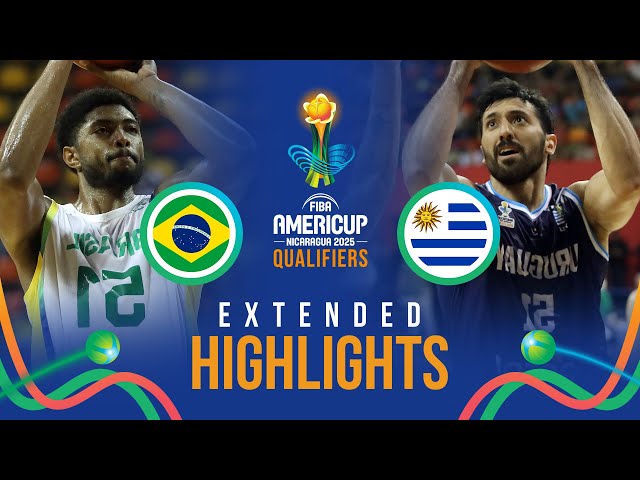 Brazil  🇧🇷 vs Uruguay  🇺🇾 | Extended Highlights | FIBA AmeriCup 2025 Qualifiers 2025