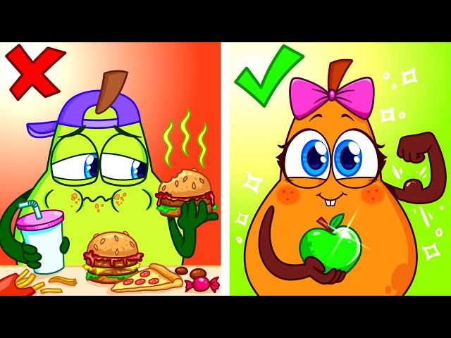 🥦🍅Healthy Food vs Junk Food 🍔🌭| Good Habits |🍐Nursery Rhymes and Kids Songs by Little Baby PEARS