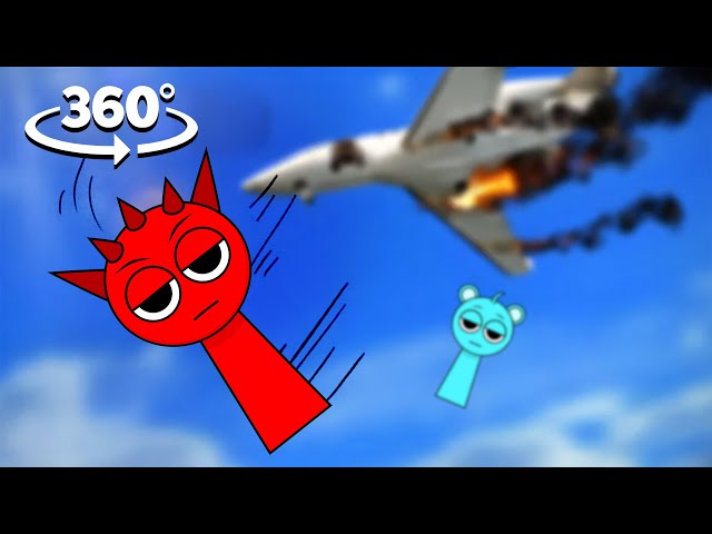 360° VR - INCREDIBOX SPRUNKI PLANE CRASH