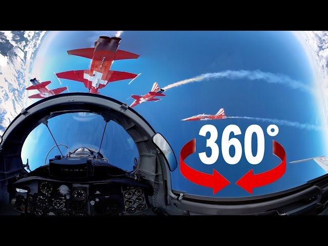 Fighter jet | Takeoff and formation flight | Swiss Air Force I 360 video