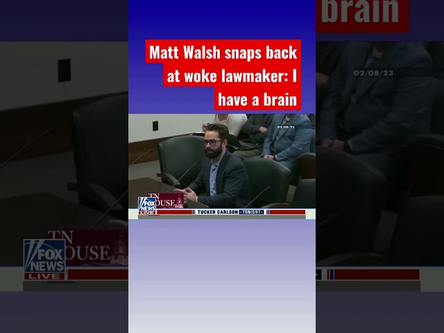 Matt Walsh puts liberal lawmaker in his place after being questioned on credentials #shorts