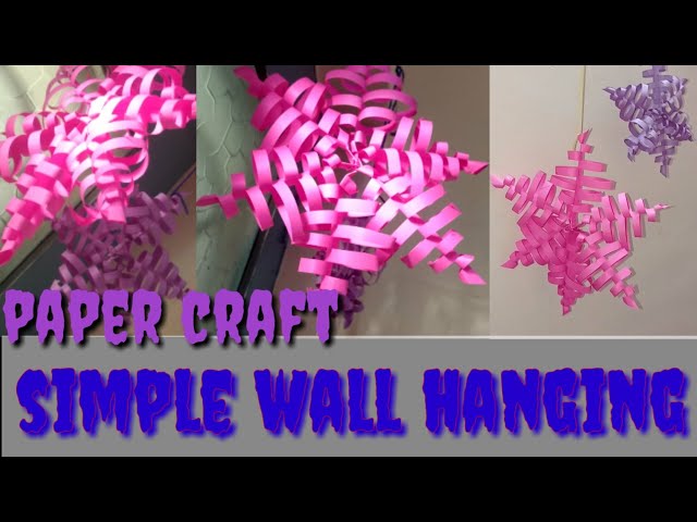 Simple Snowflake Wall Hanging| |paper craft| | easy craft| |paper flower| |5 minutes craft |