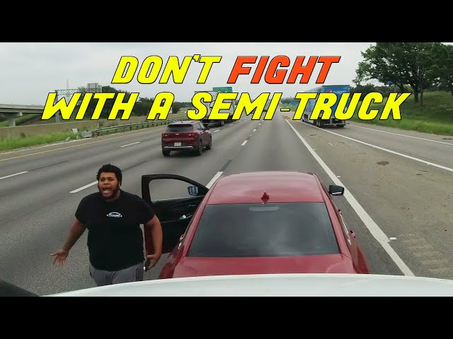 BEST OF SEMI-TRUCKS ROAD RAGE | Road Rage, Brake Checks, Karens | 2024 part 2