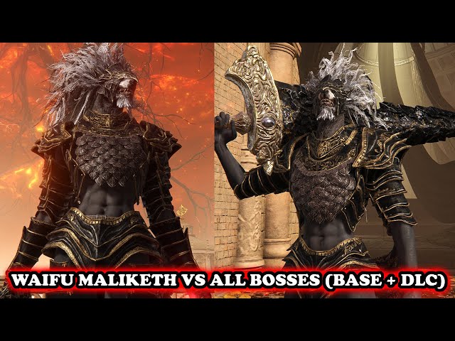 THICC Waifu Maliketh VS All Bosses (Base + DLC) | Elden Ring Shadow Of the Erdtree Mods