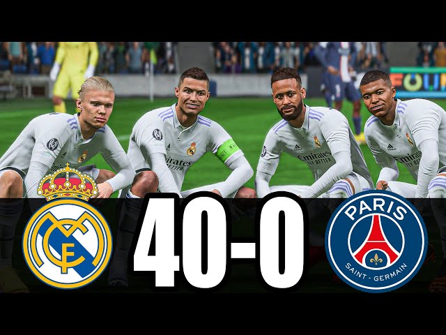 FIFA 24 - MESSI RONALDO NEYMAR & MBAPPE | ALL STARS | REAL MADRID 40-0 PSG #fifa24