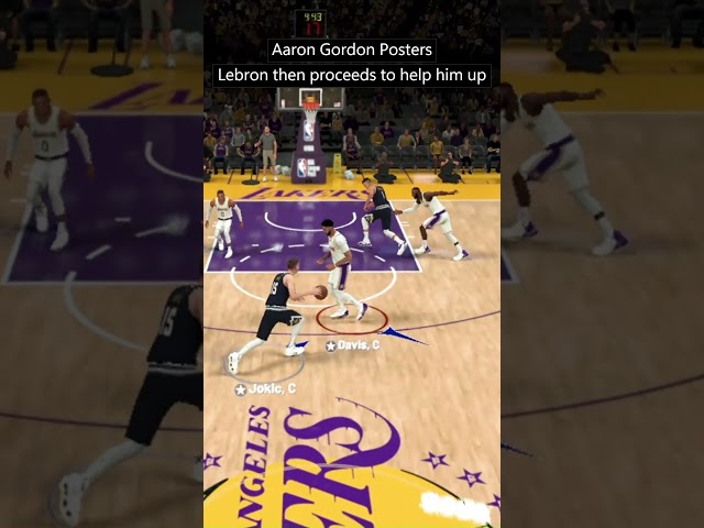 Gordon Destroys LeBron in the Paint, Then Shows Sportsmanship by Helping Him Up  NBA 2K22! 😱🏀