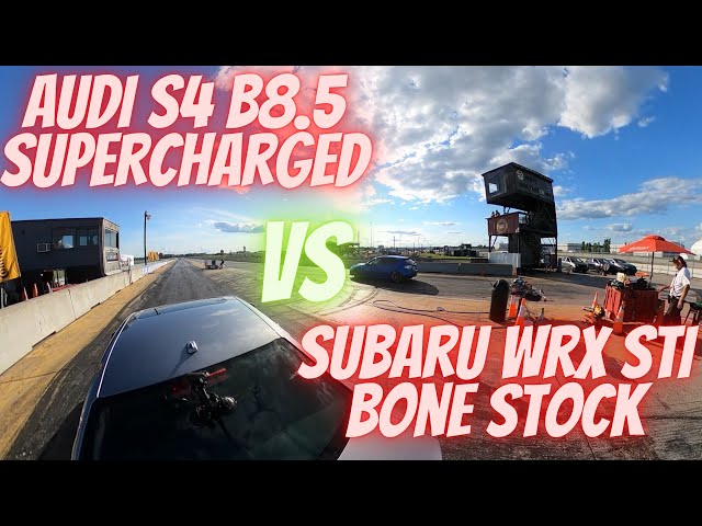 Drag Race Subaru WRX STI VS Audi S4 B8.5